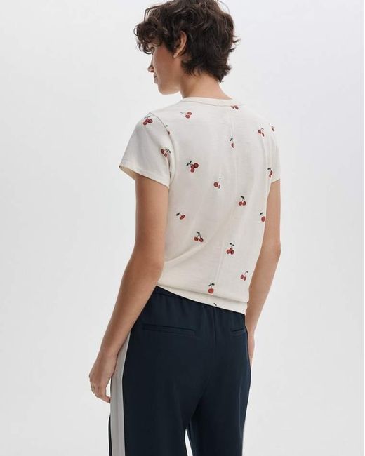 Rag & Bone White Cherry Graphic Tee