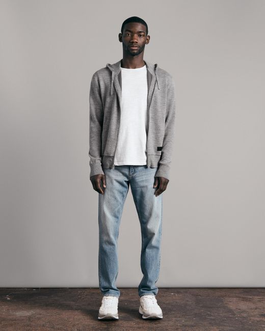 Rag & Bone York Merino Sweatshirt in Gray for Men | Lyst