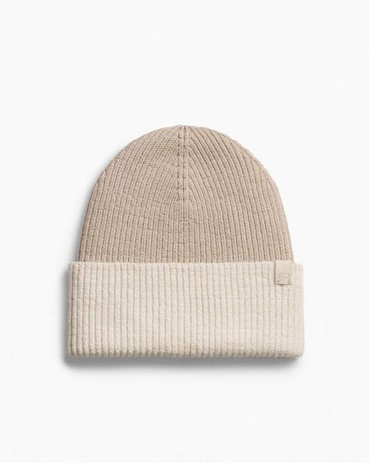 Rag & Bone Natural Blake Two-Tone Knit Beanie