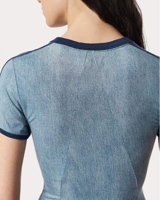 Rag & Bone Blue Miramar Track Baby Tee