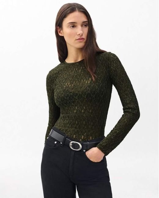 Rag & Bone Black Ellie Lace Top