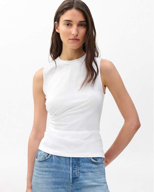 Rag & Bone White Mica Wrap Tank
