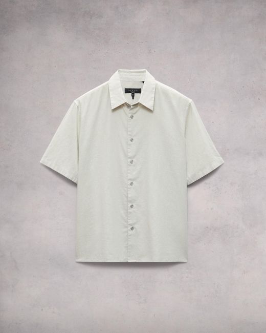 Rag & Bone Gray Dalton Cotton Hemp Shirt for men