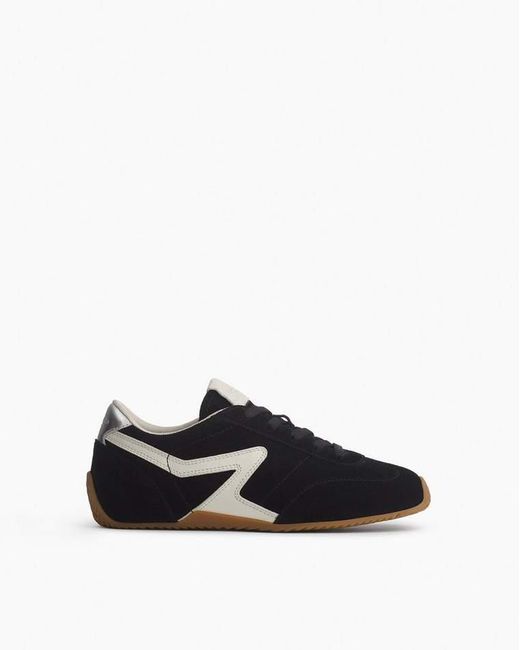 Rag & Bone Black Ultra Slim Retro Runner Sneakers