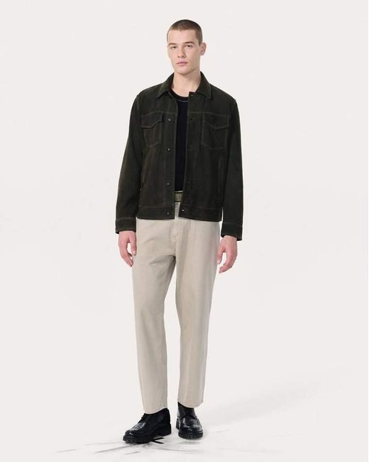 Rag & Bone Black Rb Suede Trucker Jacket for men