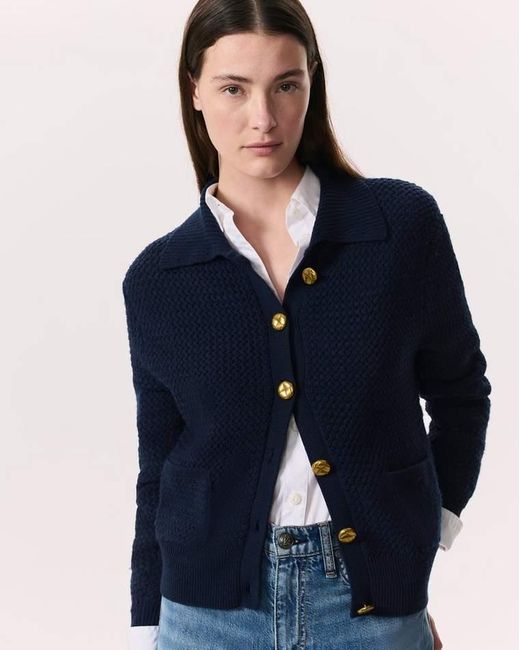 Rag & Bone Blue Jax Wool-Blend Cardigan