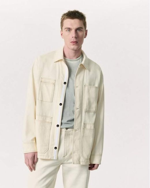 Rag & Bone Natural Graham Denim Chore Jacket for men