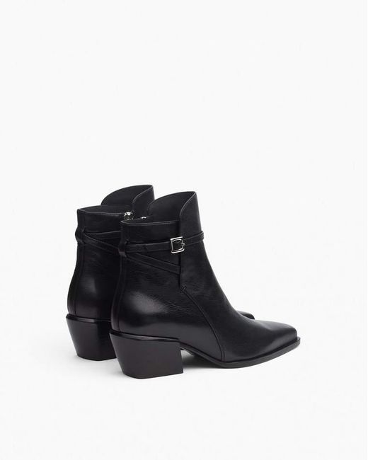 Rag & Bone White Joni Leather Buckle Boots