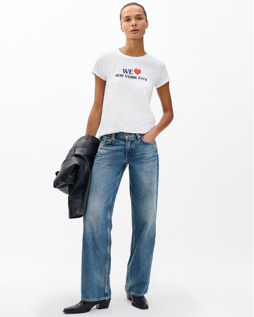 Rag & Bone White We Love Nyc Graphic Tee