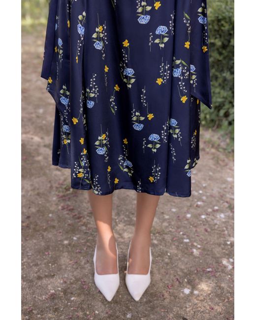 RainSisters Green Midi Dress With Adjustable Waist
