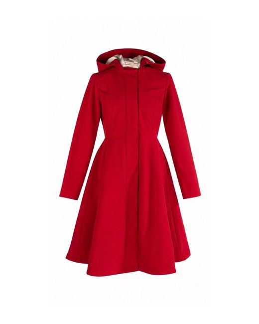 RainSisters Fitted And Flared Coat With Pleated Back