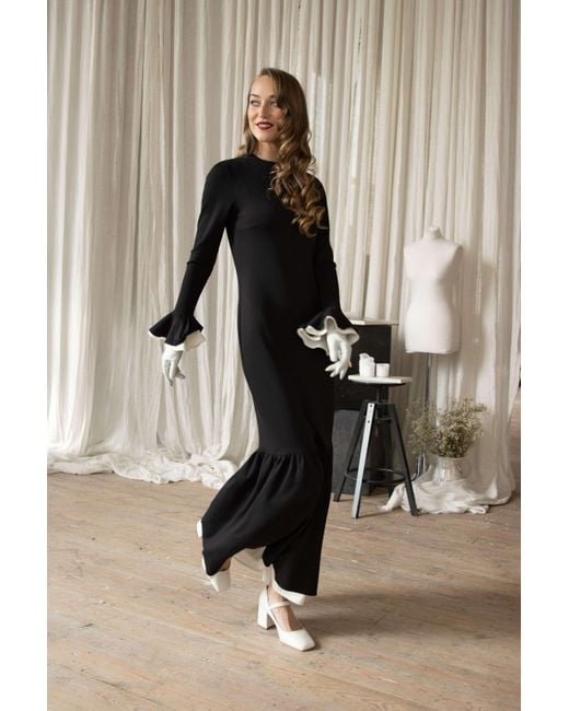 RainSisters Multicolor Long Sleeve Maxi Dress
