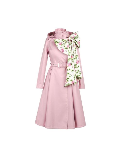 RainSisters Pink Double Breasted Trench Coat