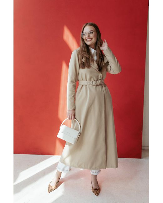 Women's Red 'Classic Trench' Coat