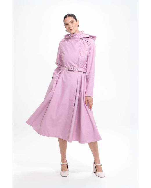 RainSisters Pink Double Breasted Trench Coat