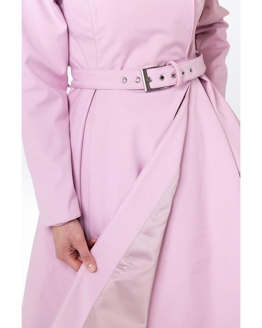RainSisters Pink Double Breasted Trench Coat