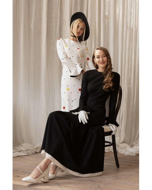 RainSisters Multicolor Long Sleeve Maxi Dress