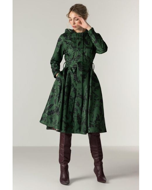 Women's Green 'Forest Flower' Coat
