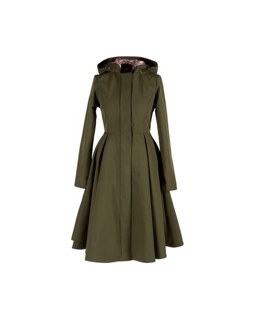 RainSisters Natural Fit And Flare Coat With Pleated Skirt