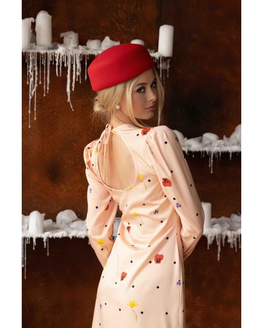 RainSisters Brown Long Sleeve Midi Dress