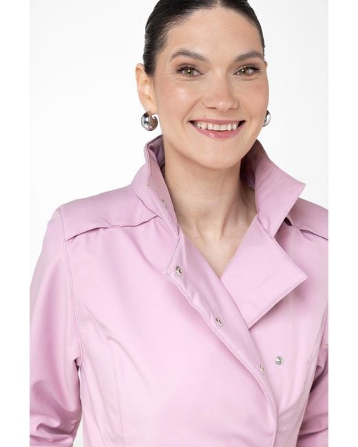 RainSisters Pink Double Breasted Trench Coat