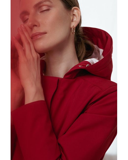 RainSisters Fitted And Flared Coat With Pleated Back