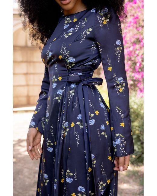 RainSisters Green Midi Dress With Adjustable Waist
