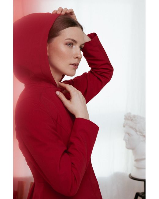 RainSisters Fitted And Flared Coat With Pleated Back