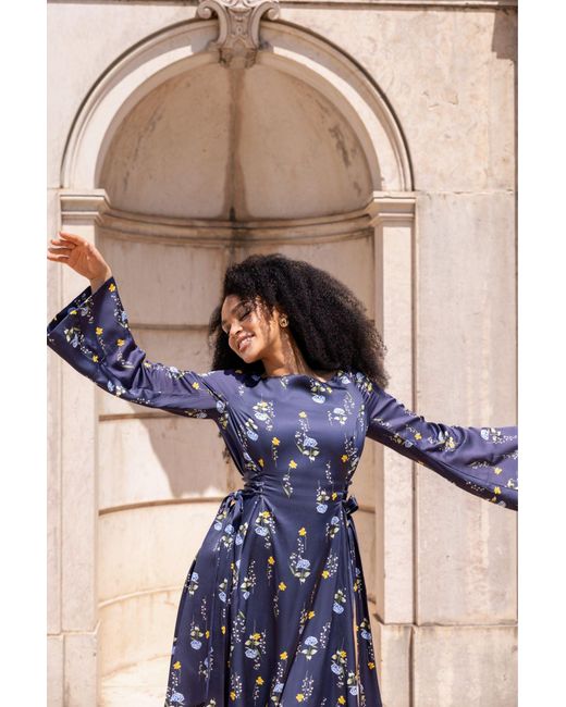 RainSisters Green Midi Dress With Adjustable Waist
