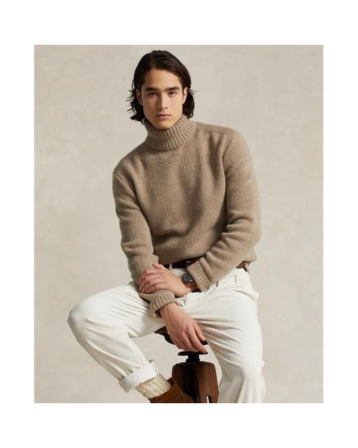 Maglia dolcevita in lana e cashmere di Polo Ralph Lauren in Brown da Uomo