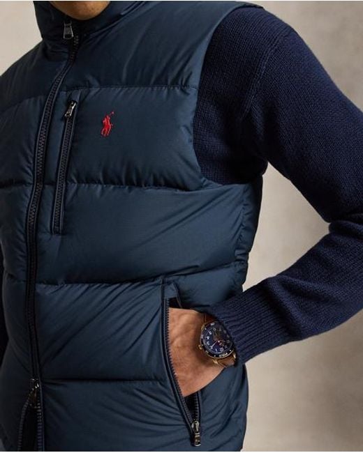 Polo Ralph Lauren Blue The Gorham Down Gilet for men