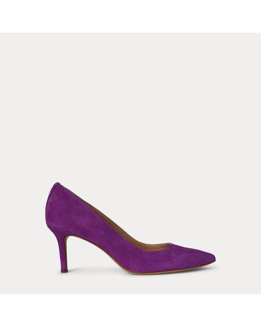 Zapato De Salón De Ante Lanette Ralph Lauren de color Purple