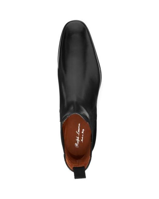 Ralph Lauren Black Penfield Calfskin Chelsea Boot for men