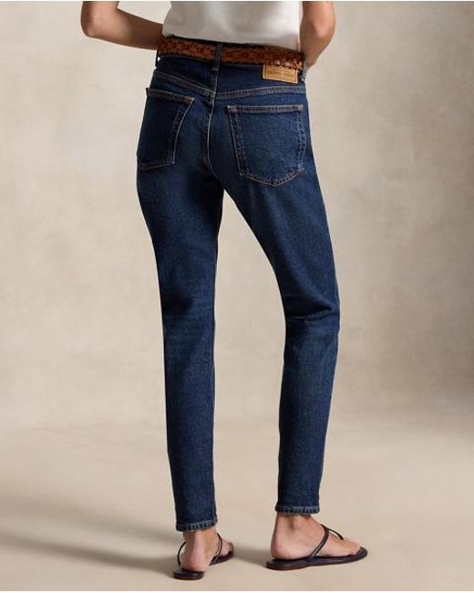 Polo Ralph Lauren Blue Mid-Rise Super-Slim Jean