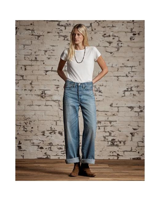 RRL White Cotton Jersey Crewneck T-shirt