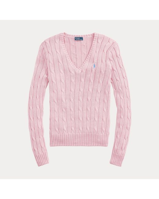 Polo Ralph Lauren Pink Pima Cotton Kimberly Sweater