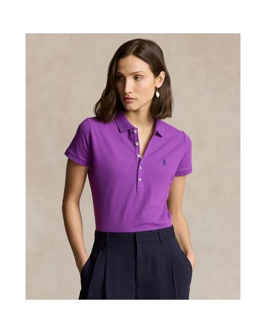 Ralph Lauren Purple Slim Fit Stretch Polo Shirt