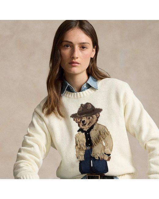 Jersey De Algodón Con Polo Bear Polo Ralph Lauren de color Natural
