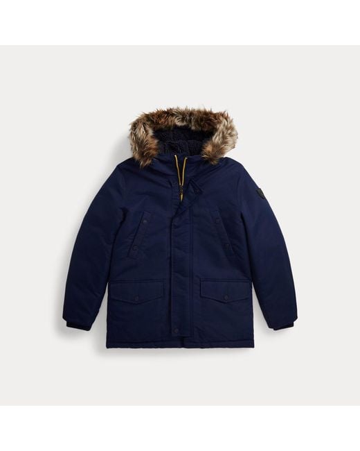 Polo Ralph Lauren Blue Ralph Lauren Boy's Faux-Fur-Trim Down Parka for men