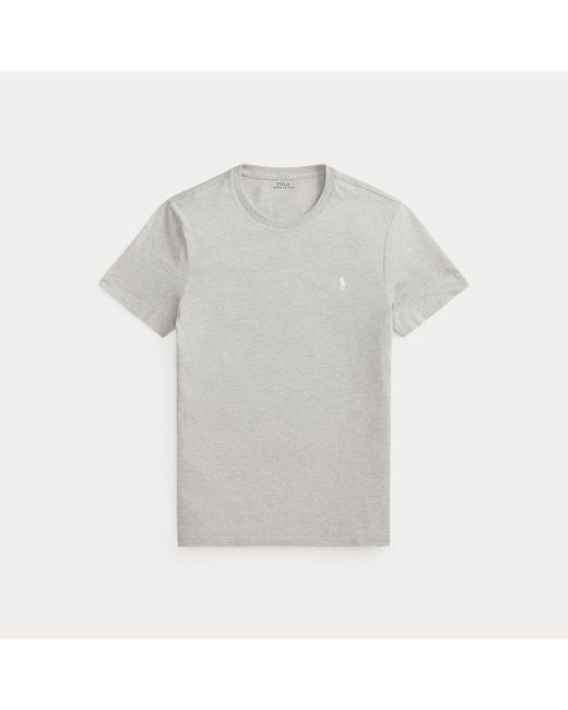 Polo Ralph Lauren White Custom Slim Fit Jersey Crewneck T-Shirt for men