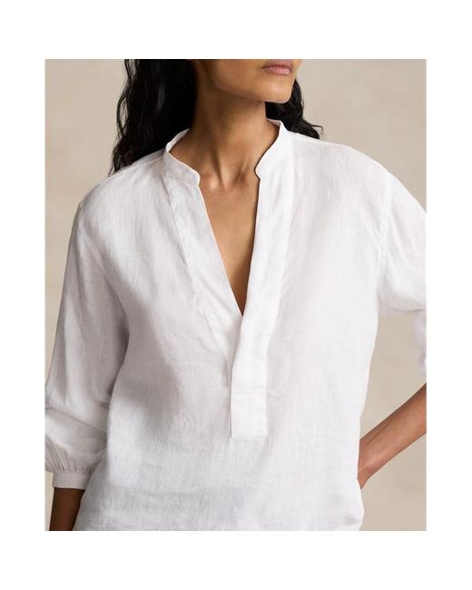 Blusa de lino Polo Ralph Lauren de color White