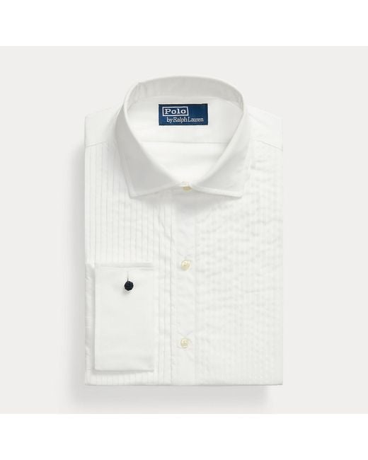 Polo Ralph Lauren Gray Classic Fit French Cuff Tuxedo Shirt for men