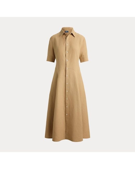Polo Ralph Lauren Natural Linen Panelled Shirtdress