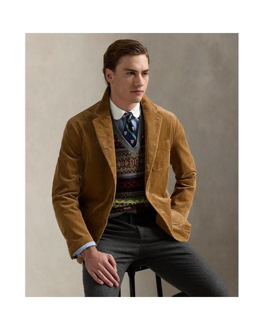 Polo Ralph Lauren Modern Stretch Corduroy Sport Coat in Brown for Men Lyst UK