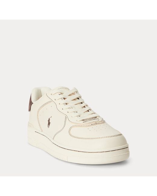 Polo Ralph Lauren Natural Masters Court Leather Trainer for men