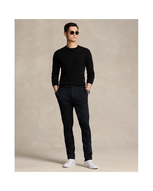 Polo Ralph Lauren Black Knit Pique Trouser for men