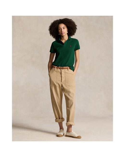 Ralph Lauren Green The Iconic Classic Fit Mesh Polo Shirt