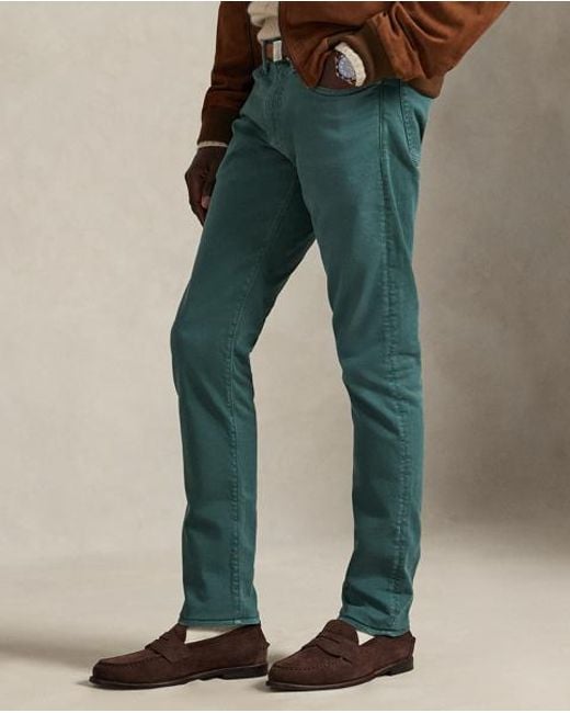 Ralph Lauren Blue Sullivan Slim Garment-Dyed Stretch Jean for men