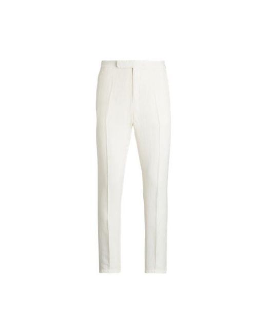 Pantaloni in twill di canapa di Polo Ralph Lauren in White da Uomo