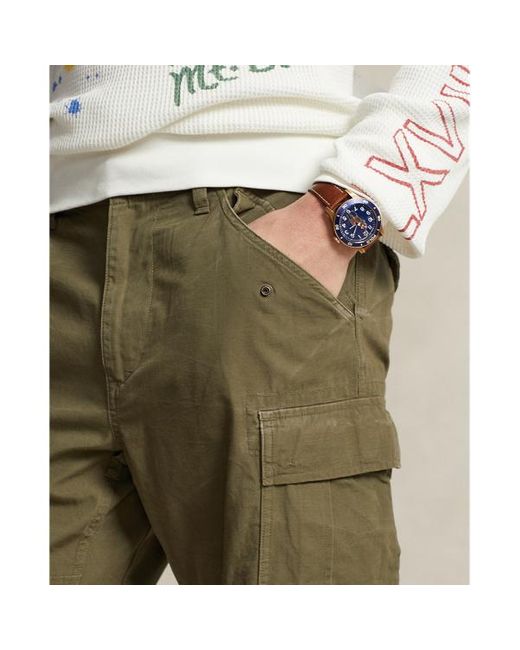 Polo Ralph Lauren Green Slim Fit Canvas Cargo Pants for men